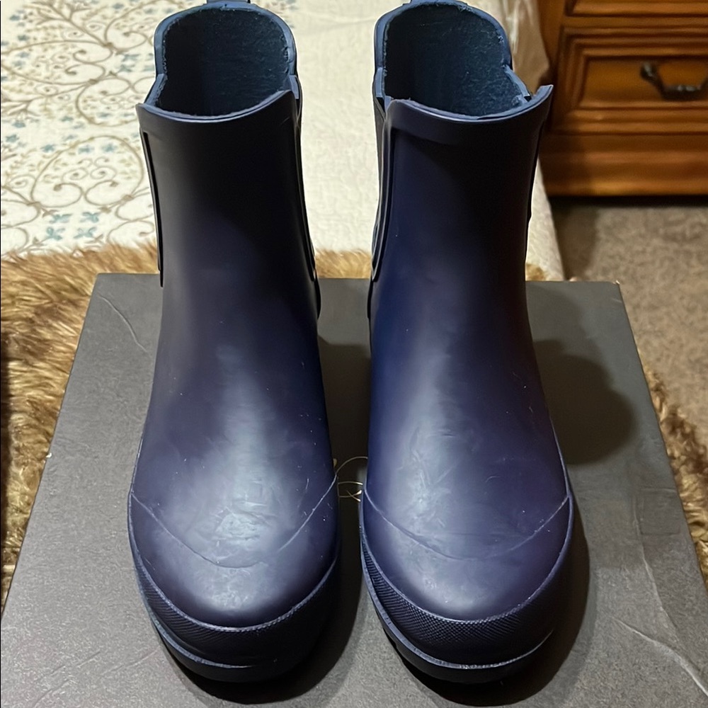 J.Crew Navy Chelsea Boots